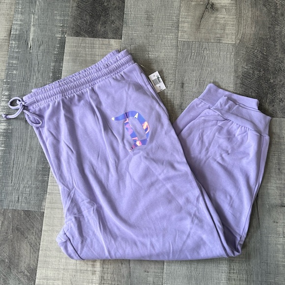 Disney Pants - Disneyland purple iridescent jogger sweats with gray stripes size 3XL